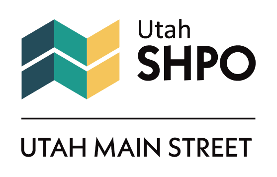 Utah Main Street Logo Vertical Black Text